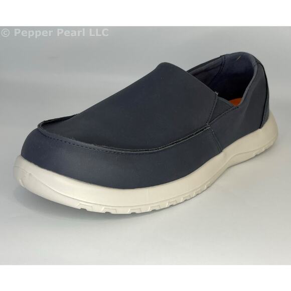 Navy Comfortable Slip On Work Leisure Loafer Shoes Men's Size 9 Women's 11 - Picture 2 of 11